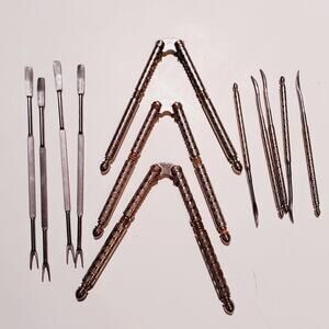 Vintage HMQ Nutcracker Seafood Crab Lobster Picks & Forks